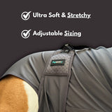Recovery suit for dogs breathable fabric detail - adjustable cone alternative for all breeds