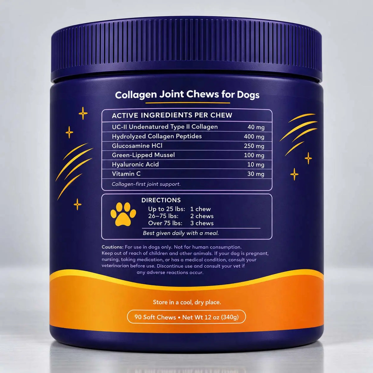 Mighty Zoomies – Dog Joint Supplement | Collagen Joint Chews with UC-II, Glucosamine & Green-Lipped Mussel – Hip & Joint Support for All Ages – 90 Soft Chews, Beef Flavor